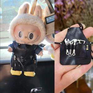 17cm Labubu 수리공 앞치마 Ob11 옷 10cm 면화 인형 턱받이 Bjd 인형 액세서리 미니 수리 도구 귀여운 장난감