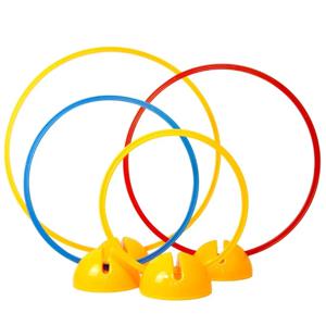 어린이 및 성인 스포츠 드릴 피트니스를 위한 민첩성 훈련 축구 농구 드리블 폴 스피드 링 점프 후프 마커 콘