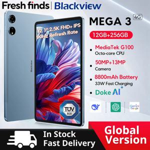 【세계 최초 공개】Blackview MEGA 3 태블릿 12.1인치 2.5K 90Hz 디스플레이 12GB 256GB 8800mAh 50MP 카메라 33W 고속 충전 안드로이드 15 패드