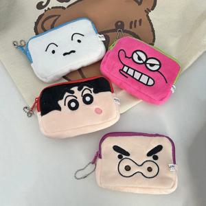 애니메이션 크레용 신짱 플러시 카드 가방 만화 동전 지갑 귀여운 가방 장식 소녀 생일 선물