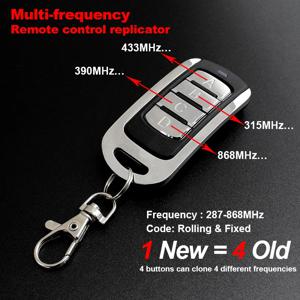 다중 주파수 복사기 280-868MHz 고정 및 롤링 코드 433MHz 차고 문 게이트 원격 제어 휴대용 송신기