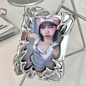 전기도금 카드 보관 커버 Kpop 스타 카드 보관 맞춤형 패션 액세서리 장식 사무실 학습 용품