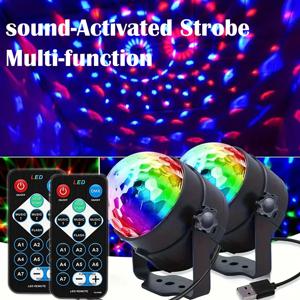 RGB LED 무대 디스코 조명 회전 크리스마스 분위기 회전 볼 램프 매직 댄스 카 선물 파티 클럽 레이저 쇼 램프 파티