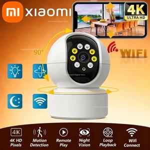 샤오미 듀얼 렌즈 360 ° 회전식 카메라 4K WiFi 감시 자동 추적 2 웨이 오디오 야간 투시경 모니터 스마트 홈 미니 카메라