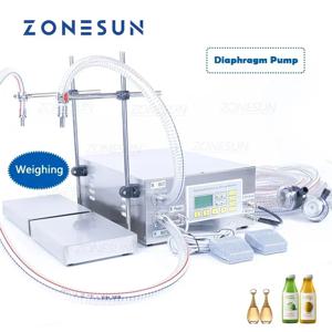 ZONESUN ZS-DP622W 반자동 액체 계량 충전기 물, 식용유, 주스, 잉크 병 포장용