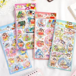 귀여운 크레용 신짱 3D 워터 스티커 퀵샌드 휴대폰 케이스 장식 스티커 방수 DIY 핸드 어카운트 스티커 선물