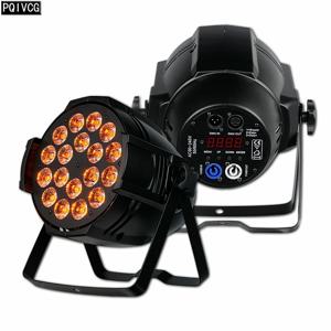 알루미늄 RGBWA UV 6 인 1 LED 파 라이트, DMX 6 색 파 라이트, RGBWA UV 무대 DJ 조명 장비, 18x18w
