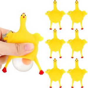 2 PCS 재미 있은 Squishy 장난감 환기 치킨 누워 계란 Squeezable Poppit 스트레스 완화 Chird 선물 게임에 대 한 Antistress 키 체인