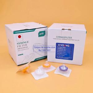 실험실 멸균 주사기 필터, 나일론, PE, PTFE 멤브레인 필터, 화학 실험 장비, 0.22um, 0.45um, 1 박스 (50 개)