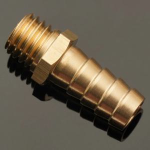 황동 파이프 피팅 6mm-16mm 호스 바브 테일 M8 M10 M12 M14 미터법 수나사 커넥터 조인트 구리 커플러 어댑터