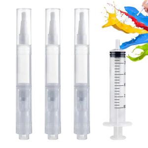 터치 업 페인트 펜 범용 벽 가구 스크래치 수리 브러시 가정용 리필 가능 누출 방지 페인트 브러시 펜 (인젝터 포함)