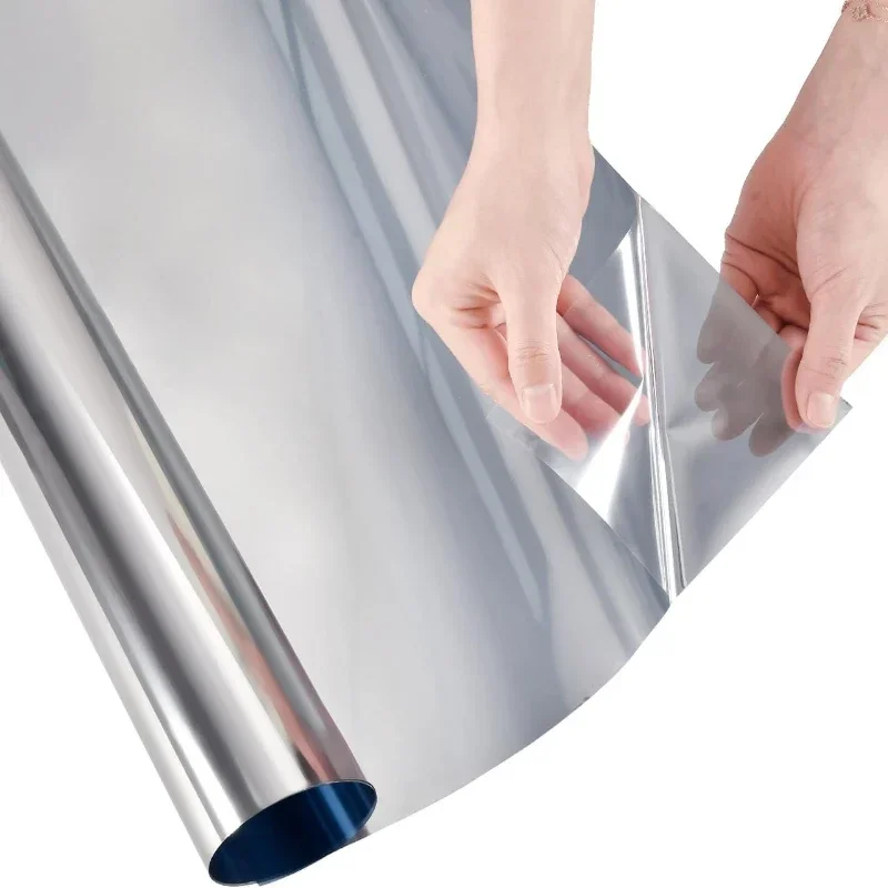 창 개인 정보 보호 필름 편도 주간 개인 정보 보호 정적 집착 태양 차단 가정 및 사무실 용 안티 UV 반사 거울 창 색조