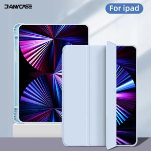 iPad 10.2 9/8/7/6/10세대 케이스 Pro 11 2021 2018 9.7 10 5 연필 홀더가 있는 스마트 커버 Mini 4 2020 Air 5 10.9 2022