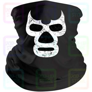 Luchadordemon 레슬링 레슬러 멕시코 라틴 마스크, 라틴계 블랙 반다나 마스크, 스카프 목 각반 마우스 커버