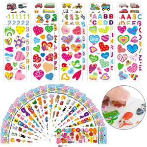 3D 버블 스티커 장난감, 어린이 스티커, 플라스틱 만화, 귀여운 생일 선물, 남아여아 다양한 스타일 TMZ, 25 개, 40 개, 50 개, 100 개