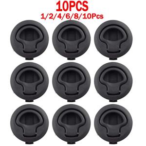 1-10Pcs RV 요트 해양 보트 데크 해치 캐비닛 도어 로커 액세서리에 대 한 라운드 플러시 당겨 슬램 래치 마운트 리프트 당겨 핸들