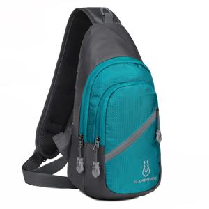 초경량 방수 나일론 가슴 숄더백, 크로스바디 슬링백, 이어폰 구멍 남녀공용