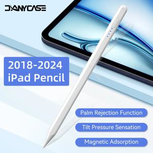 iPad 스타일러스 연필 2024 iPad Air 11 Air 13 M2 Pro 13 11 M4 5/6/7/8/9/10세대 Air 3/4/5 Mini 5 6(팜 거부 기능 포함)