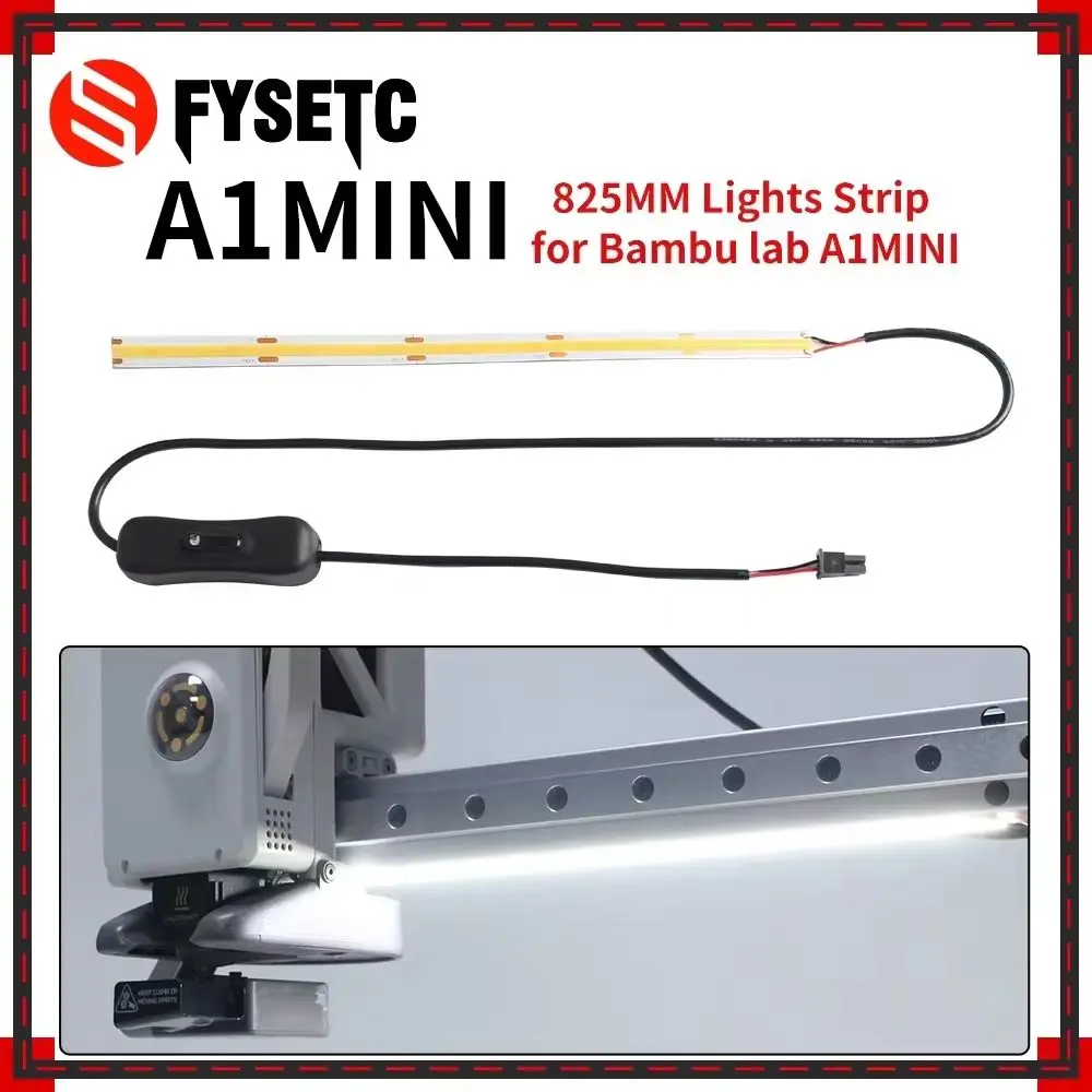 Bambu Lab A1/A1 미니 필 라이트 Ra95 24V 용 Led 라이트 스트립 Bambulab A1/A1mini 부품 용 슈퍼 브라이트 3D 프린터 액세서리