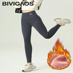 BIVIGAOS 겨울 핑크 벨벳 따뜻한 상어 가죽 레깅스 여성 비행기 인쇄 높은 허리 엉덩이 기중 장치 두꺼운 절연 레깅스 가을