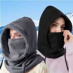 남녀공용 겨울 발라클라바 니트 후드 - 조임끈이 있는 방풍 마스크, 오토바이 라이딩 헤드지아 따뜻한 니트 모자 추운 날씨