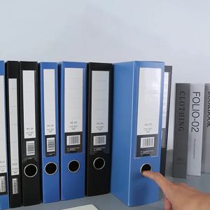 뚜껑이 있는 플라스틱 보관 케이스, A4 보관 파일 상자, 3 인치 두께 접이식 폴더, 정리함 문서 보관함, 파란색 1 팩 (75mm)