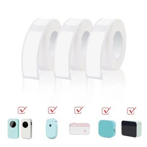 D30 라벨 프린터용 방수 열 라벨 용지, 학교 문구 이름 표시 라벨 메이커 테이프, 흰색 간격, 12x40mm