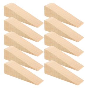 10개 나무 웨지 도어스톱 블록 스토퍼 바닥 매트 웨지 솔리드 도어스톱 초크