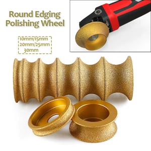 1pc 건식 진공 Brazed 다이아몬드 라운드 연마 휠 타일 석영 대리석 화강암 돌에 대 한 20mm 보어 직경 세라믹 가장자리 휠