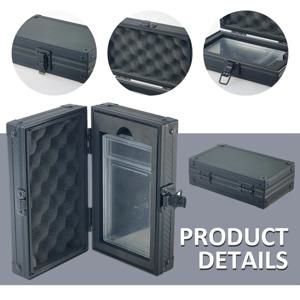 PSA/BGS/CGC 등급 스포츠 슬래브 홀더 박스 주최자 용 이동식 분배기가있는 탄소 섬유 패턴 트레이딩 카드 보관 케이스