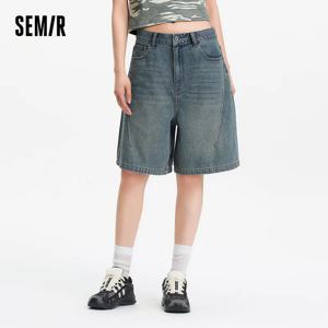 Semir 엉덩이 은폐 데님 반바지 여성 슬리밍 느슨한 빈티지 2025 여름 새로운 냉각 유행 반바지