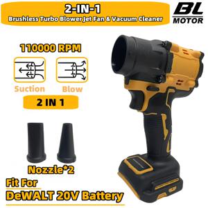디월트 20V 배터리 브러시리스 2-in-1 터보 블로워 제트 팬 & 진공 청소기 110000RPM 고속 핸드헬드 먼지 제거 도구