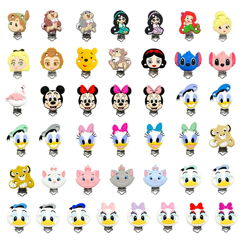 3pcs 새로운 실리콘 미키 미니 클립 DIY 아기 젖니 목걸이 구슬 도구 간호사 선물 액세서리