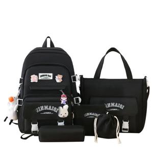 4 개/대 새로운 모리 한국어 버전 하라주쿠 학생 Schoolbag 고등학교 학생 여성 대용량 배낭 패션 캐주얼