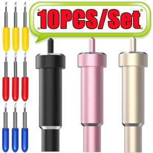 Cricut Explore 3/Air 2/Air/One/ Cricut Maker 3/Maker 견고한 하우징 30/45/60Degree Cricut 절단용 블레이드 10개/세트