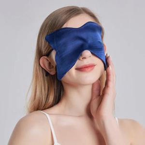 여름 나비 더블 실크 아이 마스크 100% 뽕나무 실크 수면 안대 여성용 통기성 및 쿨링 아이 마스크