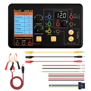 QDB-4A 자동 점화 코일 테스터 자동차 공회전 스테퍼 모터 솔레노이드 밸브 인젝터 액추에이터 고장 감지기 드라이버 PWM 발생기