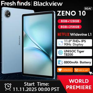 블랙뷰 제노 10 5G AI 태블릿 11인치 FHD+ 90Hz 디스플레이 와이드바인 L1 유니소크 타이거 T8200 8800mAh 쿼드 스피커 안드로이드 15 패드 PC