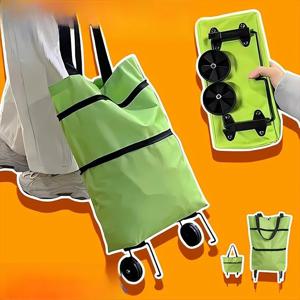 대용량 휴대용 쇼핑 카트 여성용 접이식 바퀴 달린 캐디 야채 구매용 소형 트롤리 편리한 가정용 도구