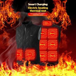 2025년형 남성용 발열 조끼, 9개 발열존, 듀얼 컨트롤 전기 발열 조끼, USB 스마트 발열 조끼, 여성용 발열 조끼