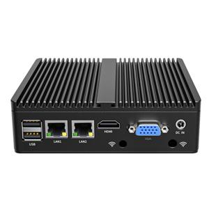 팬리스 미니 산업용 PC 인텔 코어/셀러론 듀얼 코어 프로세서 내장 2x1GbE 포트 듀얼 DB9 COM RS232 또는 RS485 G30-1168-2L2C