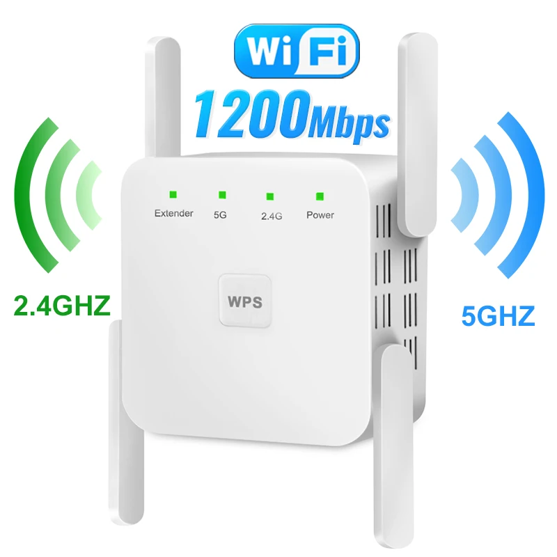 5G WiFi 리피터 Wifi 증폭기 신호 Wifi 익스텐더 네트워크 Wi fi 부스터 1200Mbps 5 Ghz 장거리 무선 Wi-fi 리피터