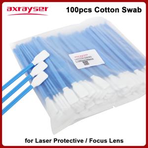 100pcs 코 튼 마이크로 면봉 산업 렌즈 보호 창 섬유 레이저 헤드 청소 도구에 대 한 부직포 정전기 방지 먼지