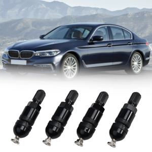 BMW 5 시리즈 블랙 타이어 압력 센서 밸브 스템 수리 키트 용 4pcs TPMS 타이어 압력 센서 밸브 스템 수리 키트