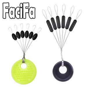 60개/대 S/M/L 공간 콩 고무 마개 타원형/긴 기둥 모양의 낚싯줄 공간 콩 물고기 찌 도구