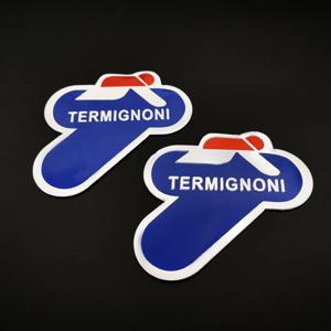 2 개/몫 새로운 도착 알루미늄 오토바이 배기 파이프 파이프 데칼 스티커 Termignoni에 대한 멋진 성격 전갈 자리