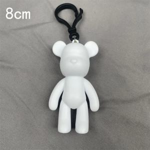 열쇠 고리 유체 곰 DIY 수제 그림 폭력적인 곰 조각 흰색 금형 인형 입상 장난감 동물 곰 홈 장식 장식품
