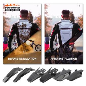 Surron 프레임 보호용 Sur-ron Light Bee X 전면 후면 휠 머드 가드 펜더 Enduro 전기 오토바이 수정 부품