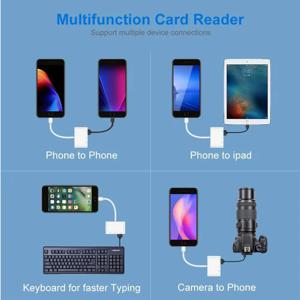 어댑터, 3-in-1 Type-C, TF SD 메모리 카드 리더기 OTG USB C USB2.0 카드 커넥터 Samsung Xiaomi Macbook USB Type C 어댑터