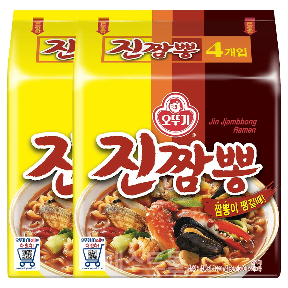 오뚜기 진짬뽕 멀티팩(130g X 4개입) 2개